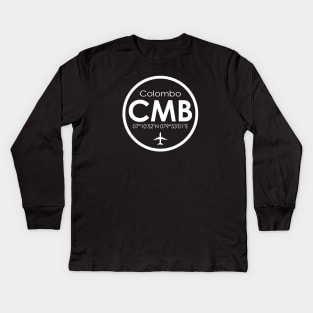 CMB, Colombo Bandaranaike International Airport Kids Long Sleeve T-Shirt